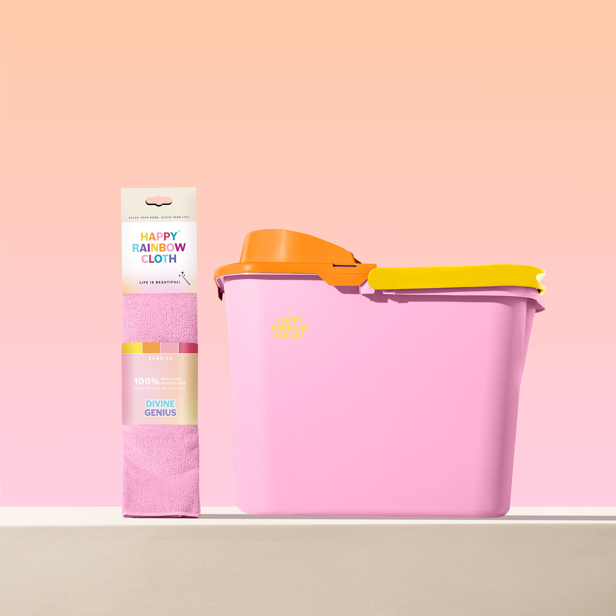 SEAU RAINBOW RECYCLE + ESSOREUSE 14L - Sunrise - DIVINE GENIUS